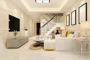 Modern interior remodeling with finished living room design