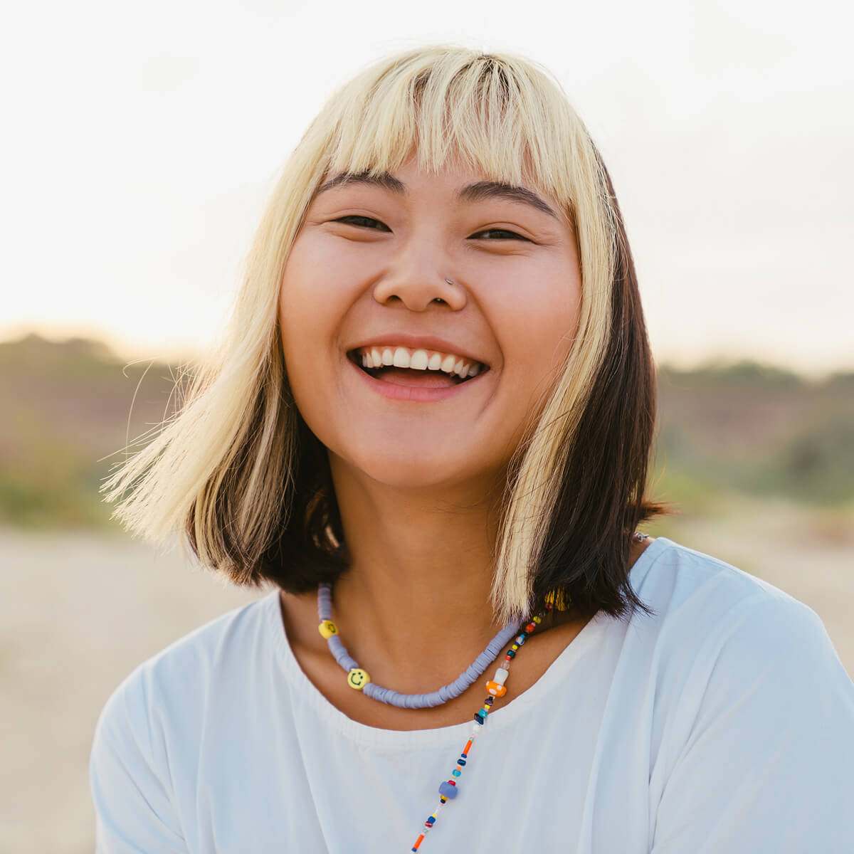 Smiling team member portrait for company profile