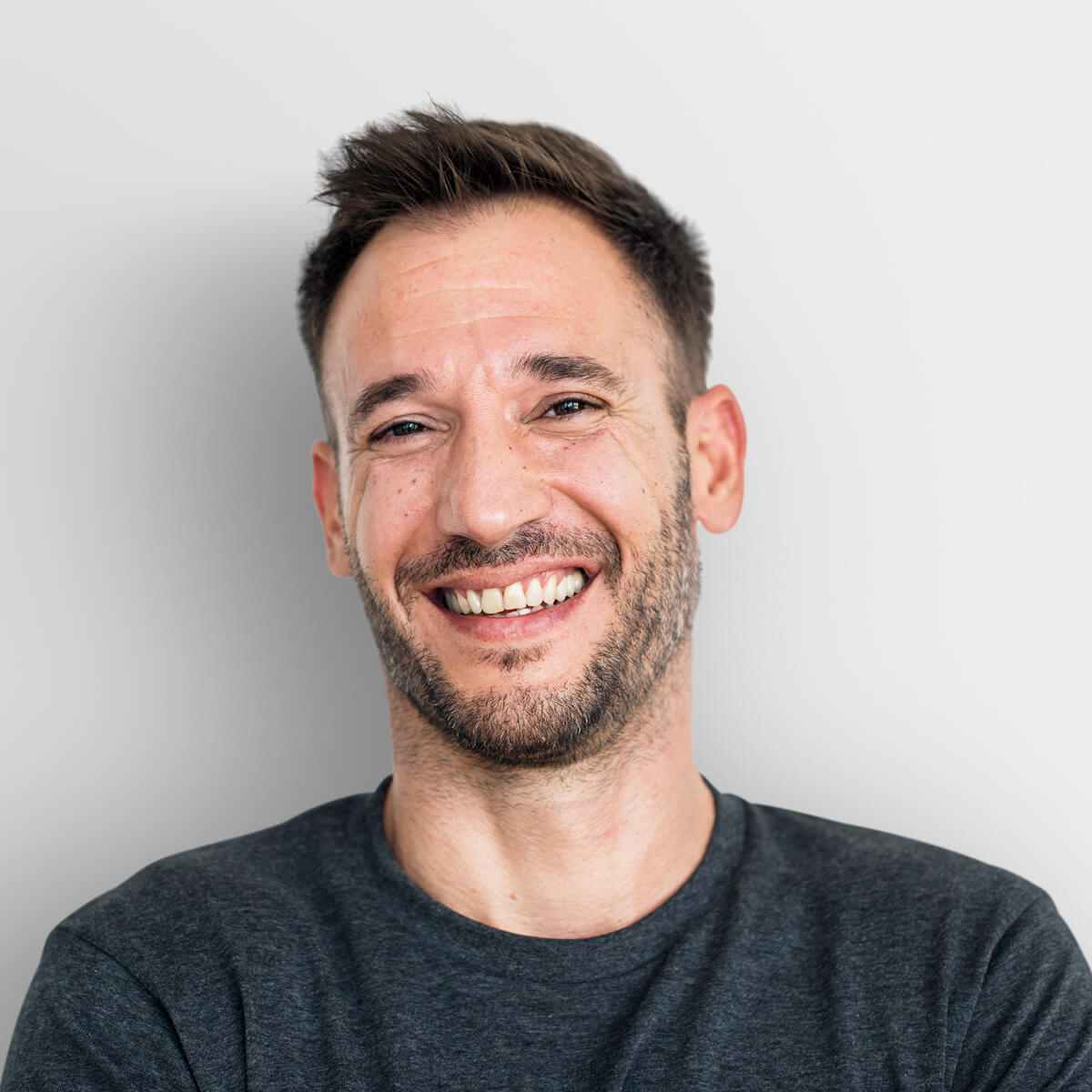 Smiling contractor portrait for company team profile
